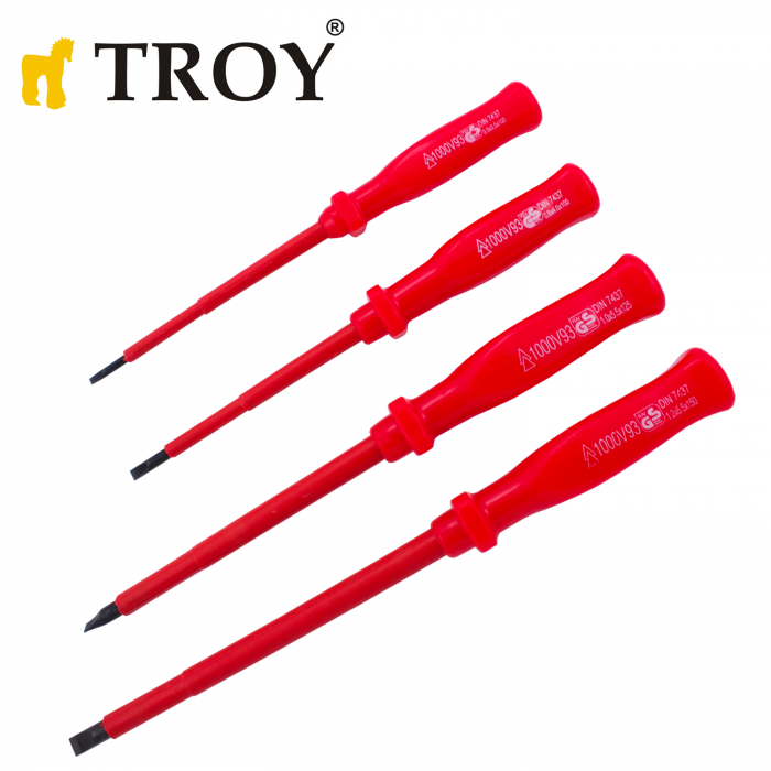 Комплект професионални клещи и изолирани отвертки, 11 части / Troy 22303 / 6