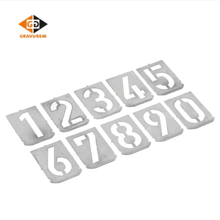 Комплект метални шаблони 250 мм, Цифри 0-9 / Gravurem 7002500Z / 2