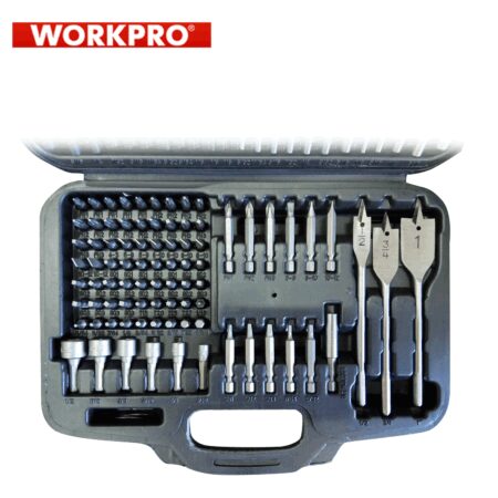 Комплект накрайници за отвертка (битове) и свредла 120 части / Workpro W124018 / 2
