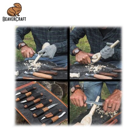Kомплект ножове и длета за дърворезба 14 части / BeaverCraft S50X / 3