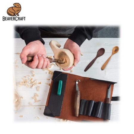 Kомплект ножове и длета за дърворезба 5 части / BeaverCraft S14X / 4