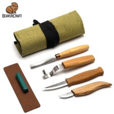 Комплект ножове за изработка на лъжици в брезентов калъф / BeaverCraft S43 /