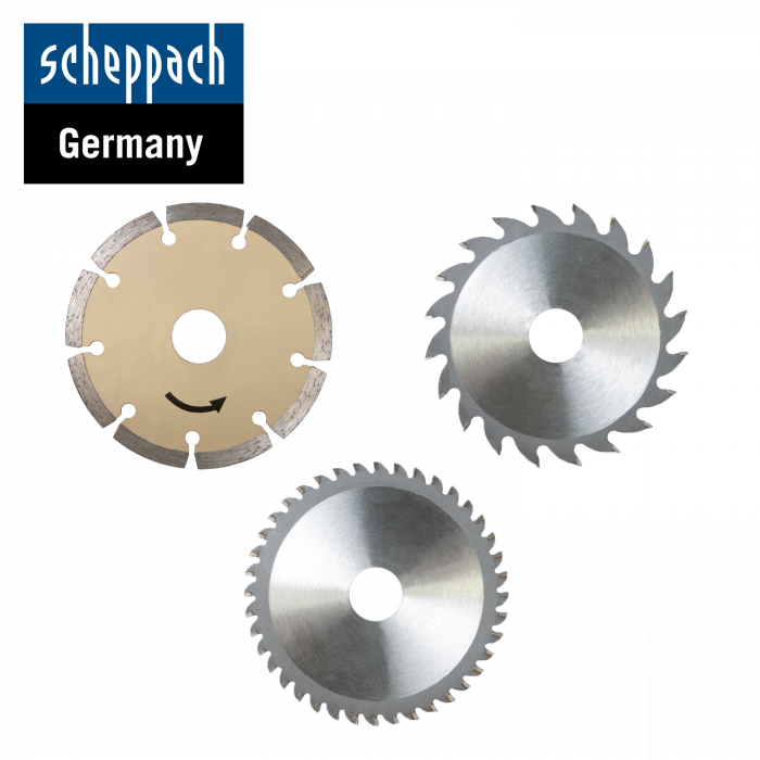Комплект от 3 циркулярни диска за циркуляр PL285 / Scheppach 7901805704 / 1