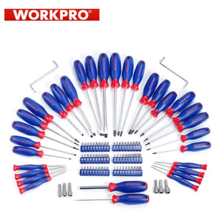 Комплект отвертки 100 части / Workpro W000806 / 2
