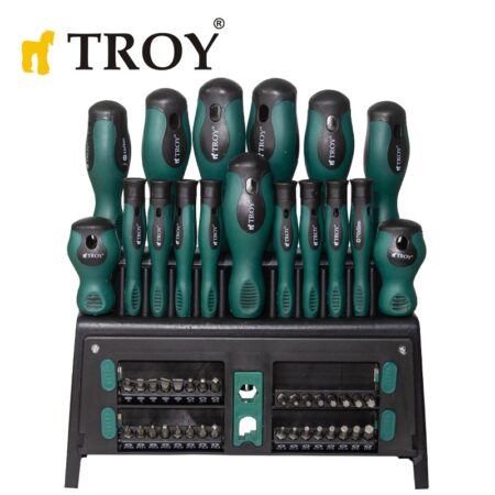 Комплект отвертки и битове с поставка - 50 части / Troy 22350 / 3