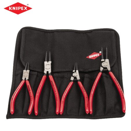Комплект прави зегер клещи в брезентов калъф - 4 части / KNIPEX 001957 / 2