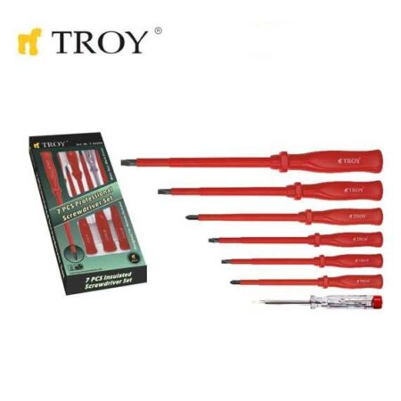 Комплект професионални изолирани отвертки, 7 броя / TROY 22300 / 1