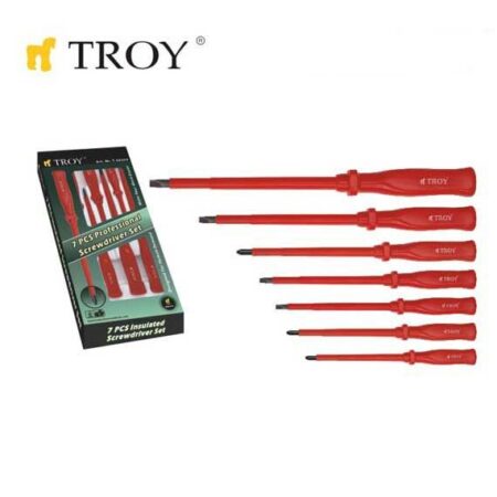 Комплект професионални изолирани отвертки, 7 броя / TROY 22305 / 1