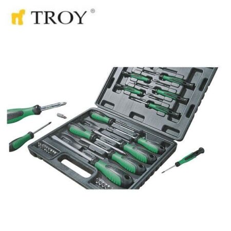 Комплект професионални отвертки, 32 части, Troy 22332 2