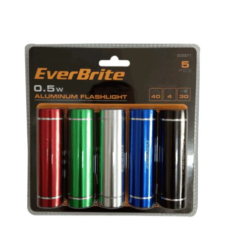 Комплект ръчни фенерчета с батерии 5 броя / EverBrite E000011 / 5