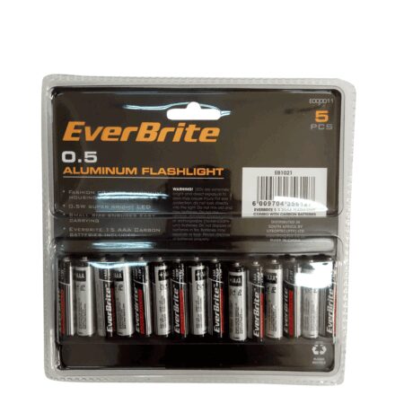 Комплект ръчни фенерчета с батерии 5 броя / EverBrite E000011 / 6