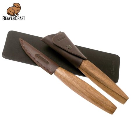 Комплект резбарски ножове в кожен калъф / BeaverCraft S01X / 4