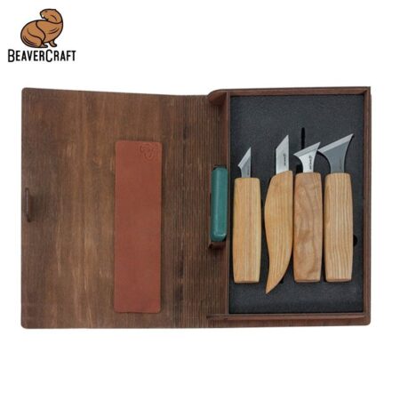 Комплект резбарски ножове в кутия за подарък - книга / BeaverCraft S05 book / 1