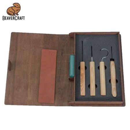 Комплект резбарски ножове в кутия за подарък - книга / BeaverCraft S09 book / 3