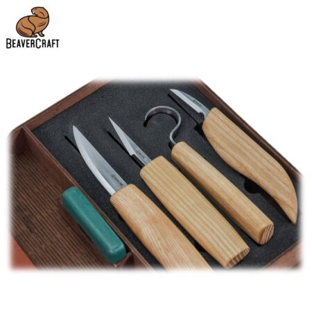 Комплект резбарски ножове в кутия за подарък - книга / BeaverCraft S09 book / 1