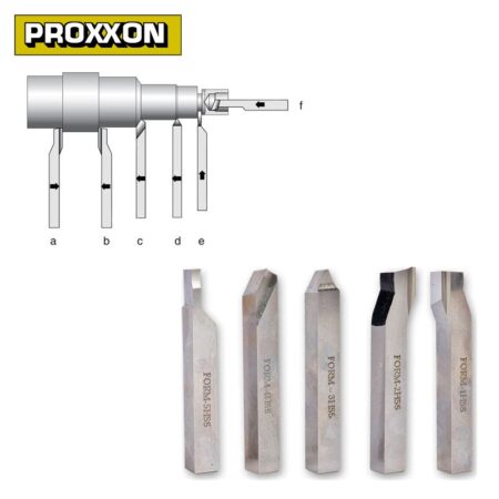 Комплект стругарски ножове за метал 5 части / PROXXON 24550 / 10 x 10 x 80 мм 3