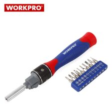 Комплект тресчота ръкохватка Dual-drive с накрайници 12 части / Workpro W021178 /