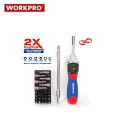 Комплект тресчота ръкохватка Dual-drive с накрайници 28 части / Workpro W021179 /