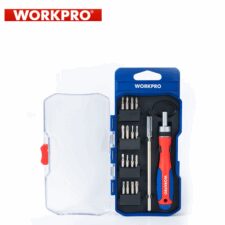 Комплект тресчота ръкохватка с битове 18 части / Workpro W021181 /