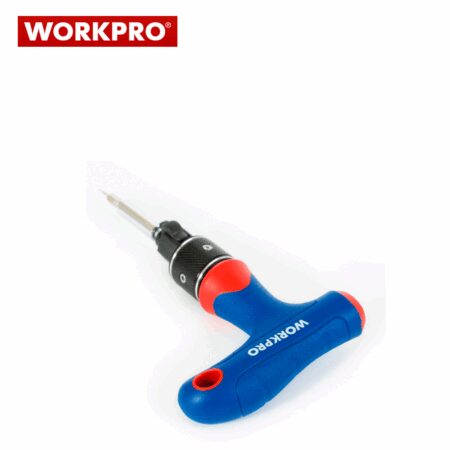 Комплект тресчота Т-образна ръкохватка Dual-drive с накрайници / Workpro W021408 / 3