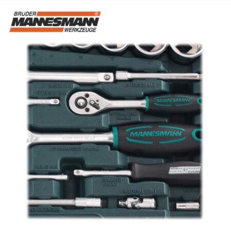 Комплект тресчотки с вложки и ключове- 82 части / Mannesmann 29112 / 3