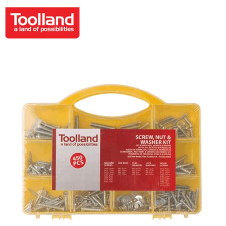 Комплект винтoве, гайки и шайби / Toolland HAS12 / 450 бр 2