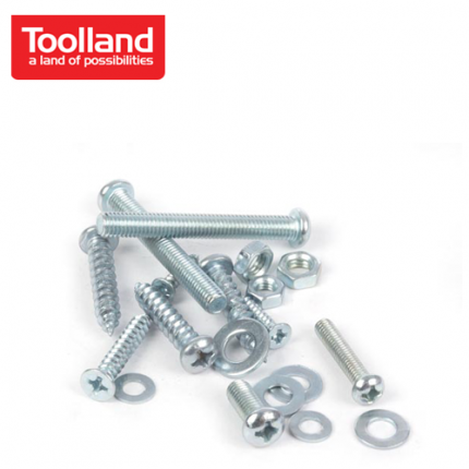 Комплект винтoве, гайки и шайби / Toolland HAS12 / 450 бр