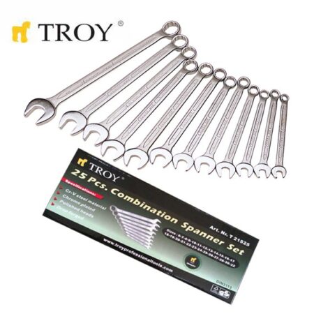 Комплект звездогаечни ключове, 25 части / TROY 21525 / 2