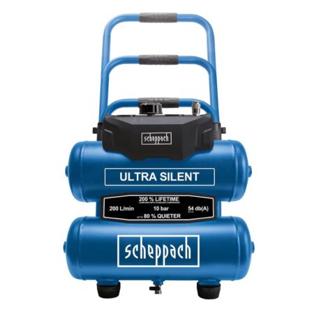 Ултра тих безмаслен Компресор 20л. Scheppach HC20Si-TWIN / 5906145901 / 16