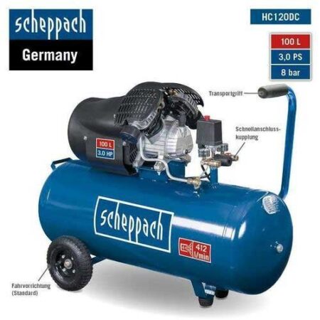 Компресор HC120DC / Scheppach 5906120905 / 2200W, 100L 2