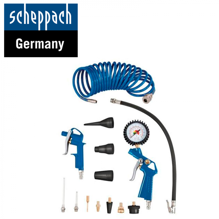 Компресор за въздух HC25o + 13 броя аксесоари / Scheppach 5906112904 / 1100W - 24L 3