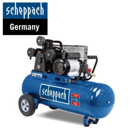Компресор за въздух 100 литра Scheppach HC550TC - трифазен / 5906147902 / 10