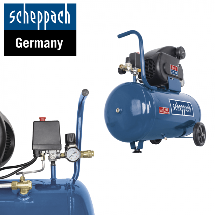 Компресор за въздух HC60 1500W 10bar / Scheppach 5906128901 / 50 Л 4