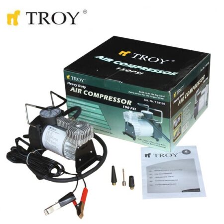 Компресор за гуми с манометър, 150 Psi, 12V, 23A, / Troy 18150 / 3