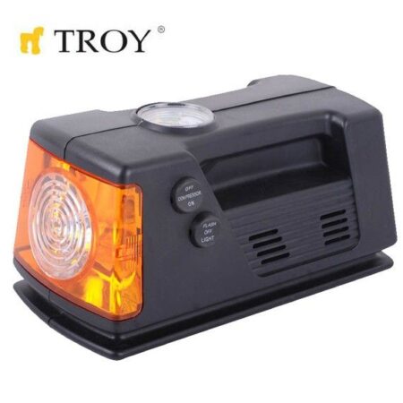 Компресор за гуми с манометър, 250 Psi, 17 bar, 12V / Troy 18250 / 1