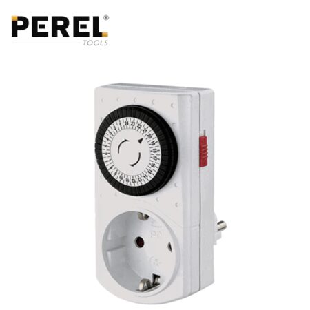 Контакт с мини таймер 24 часов / PEREL E305DM-G / 1
