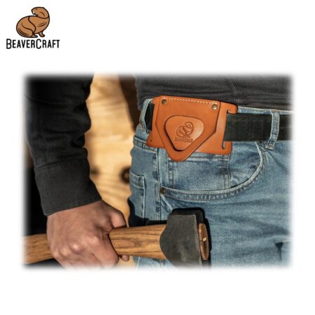 Кожена халка за носене на брадва на колан / BeaverCraft LC_BO_01 / 3
