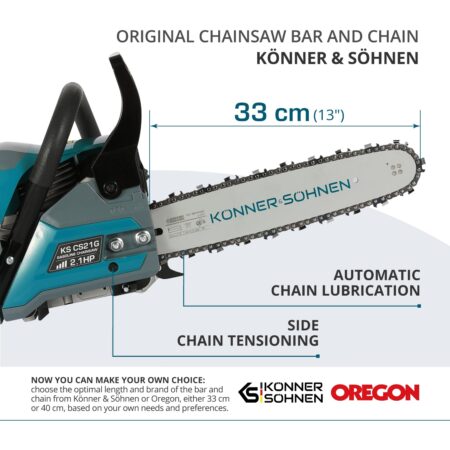 Бензинов верижен трион KS CS21G-13 4