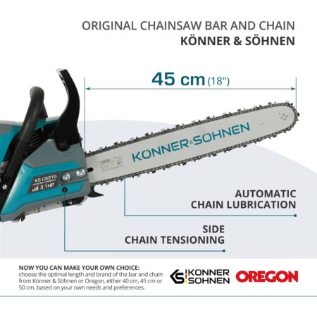 Бензинов верижен трион KS CS31G-18 4