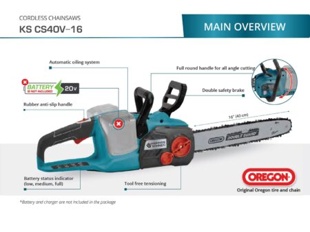 Акумулаторен верижен трион KS CS40V-16 14