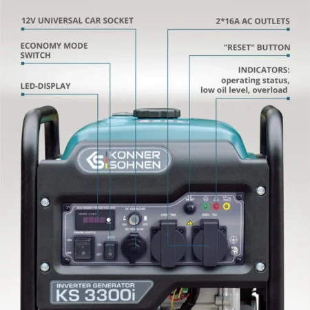 Инверторен генератор за ток 3300W / KS 3300i / 5