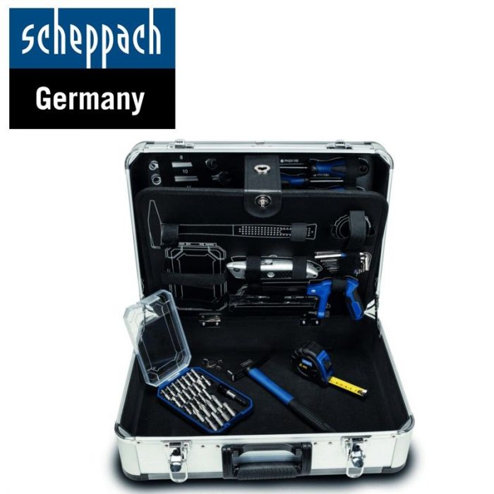 Алуминиев Куфар с ръчни инструменти 101 части Scheppach TB150 / 5909306900 / 3