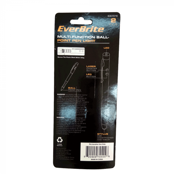 LED Мултифункционалeн фенер и химикалка / EverBrite E007016 / 2