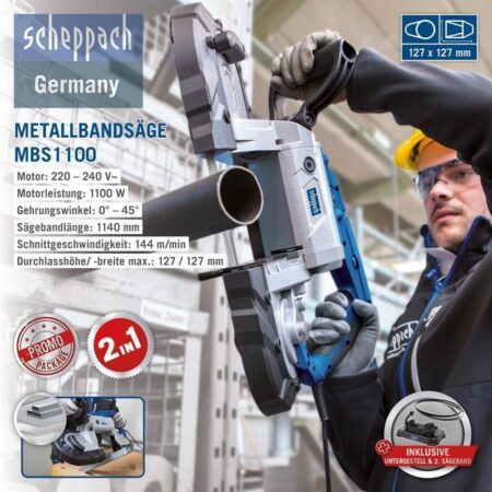 Лентова ножовка,1140мм, 1100W, Scheppach MBS1100 / 5901507901 / 9
