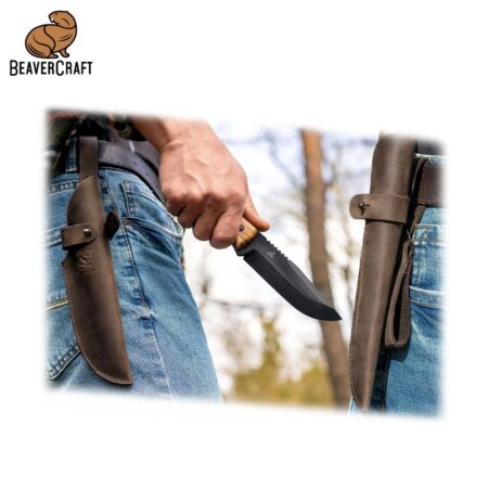 Ловджийски нож / Ловен нож / Риболовен нож / Нож за къмпинг / BeaverCraft BSH4 / 3