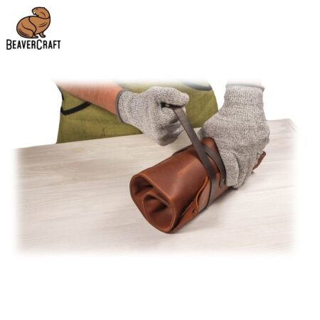 Луксозен комплект резбарски ножове в кожен калъф / BeaverCraft S18X / 6