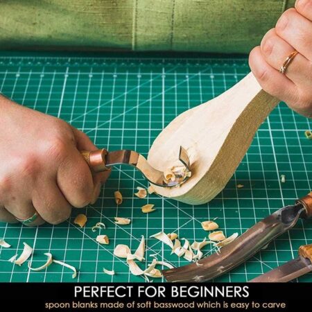 Лъжица на бяла заготовка за дърворезба / BeaverCraft B1 / 2