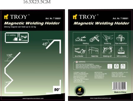 Ъгломер с магнит за заваряване 32кг / Troy 95001 / 2