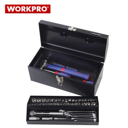 Метален куфар с инструменти за техници 160 части / Workpro W009027 / 2