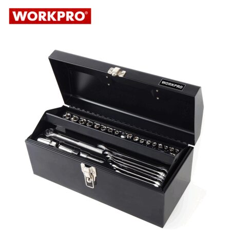 Метален куфар с инструменти за техници 160 части / Workpro W009027 / 3